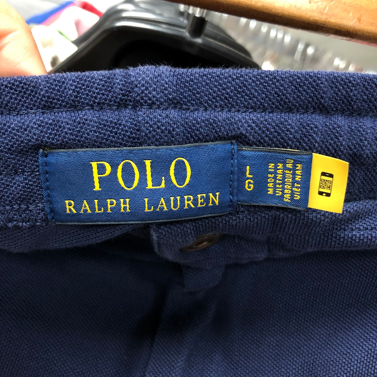 Short Lounge Polo Ralph Lauren 🏇🏼 color azul navy y logo en rojo Talla L