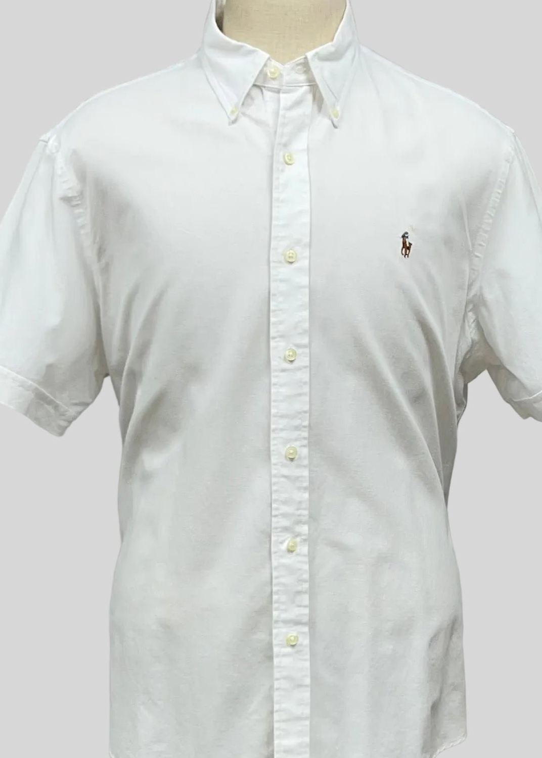 Camisa de botones Polo Ralph Lauren 🏇🏼 Oxford en color blanco Talla XL Entalle Clásico