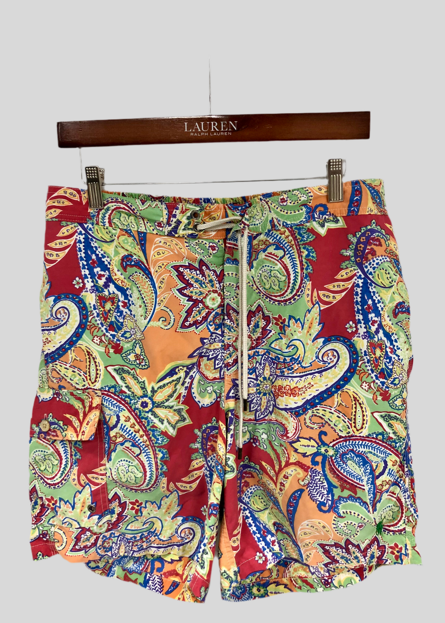 Short de baño Polo Ralph Lauren 🏇🏼 multicolor con diseño paisley talla L
