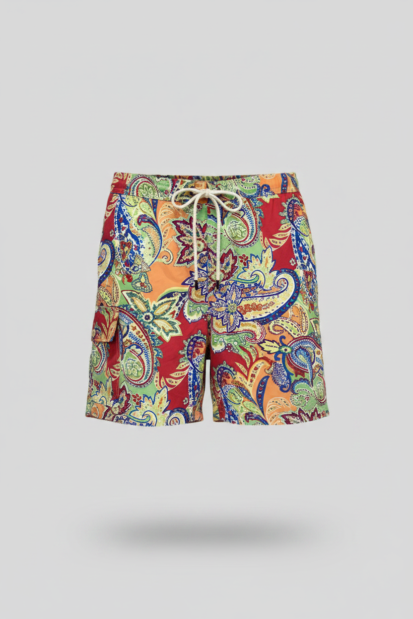 Short de baño Polo Ralph Lauren 🏇🏼 multicolor con diseño paisley talla L
