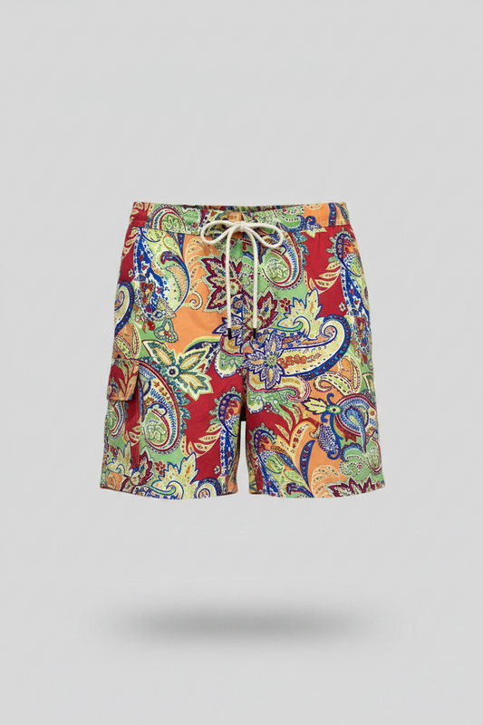 Short de baño Polo Ralph Lauren 🏇🏼 multicolor con diseño paisley talla L