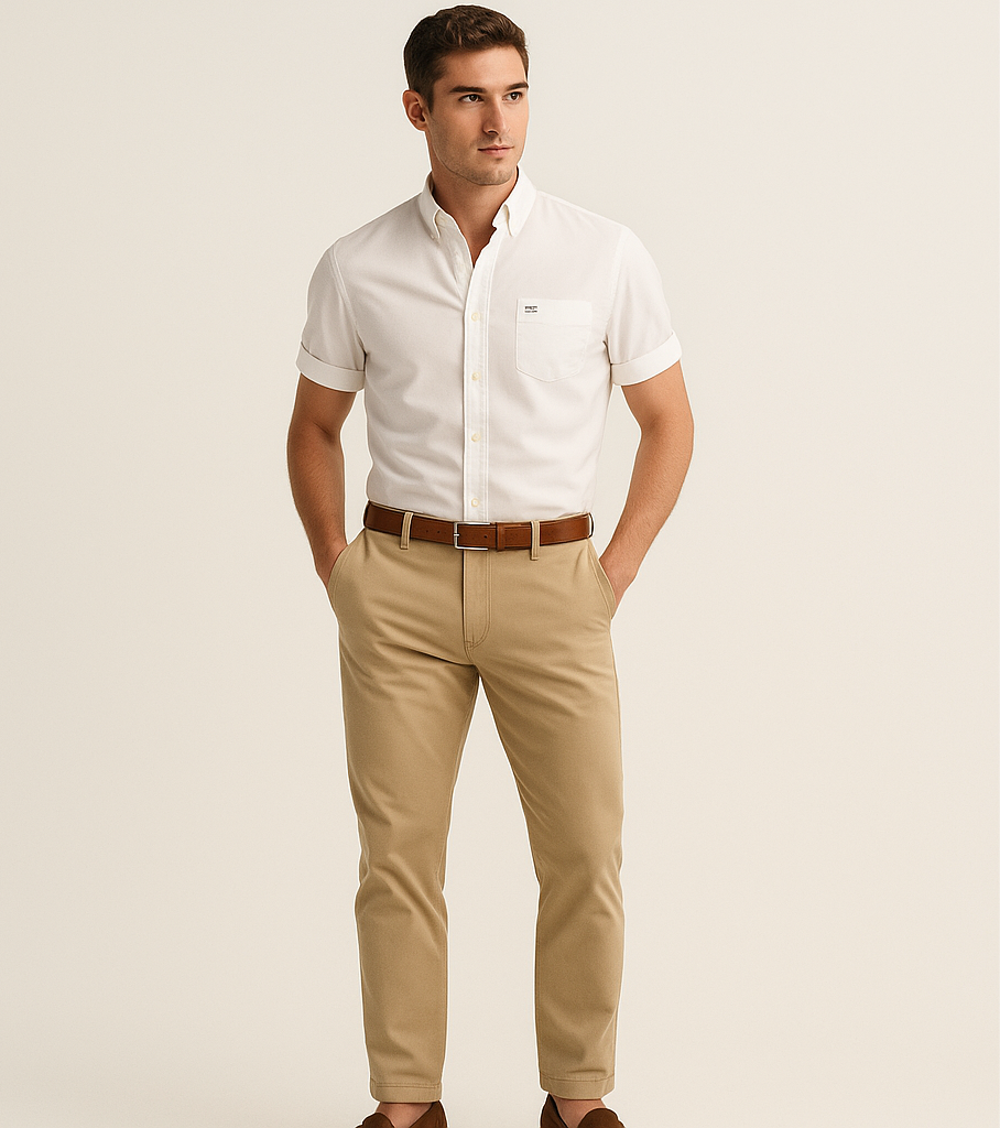 Camisa de botones Tommy Hilfiger 🇺🇸 en color blanco Talla L Entalle Custom Fit