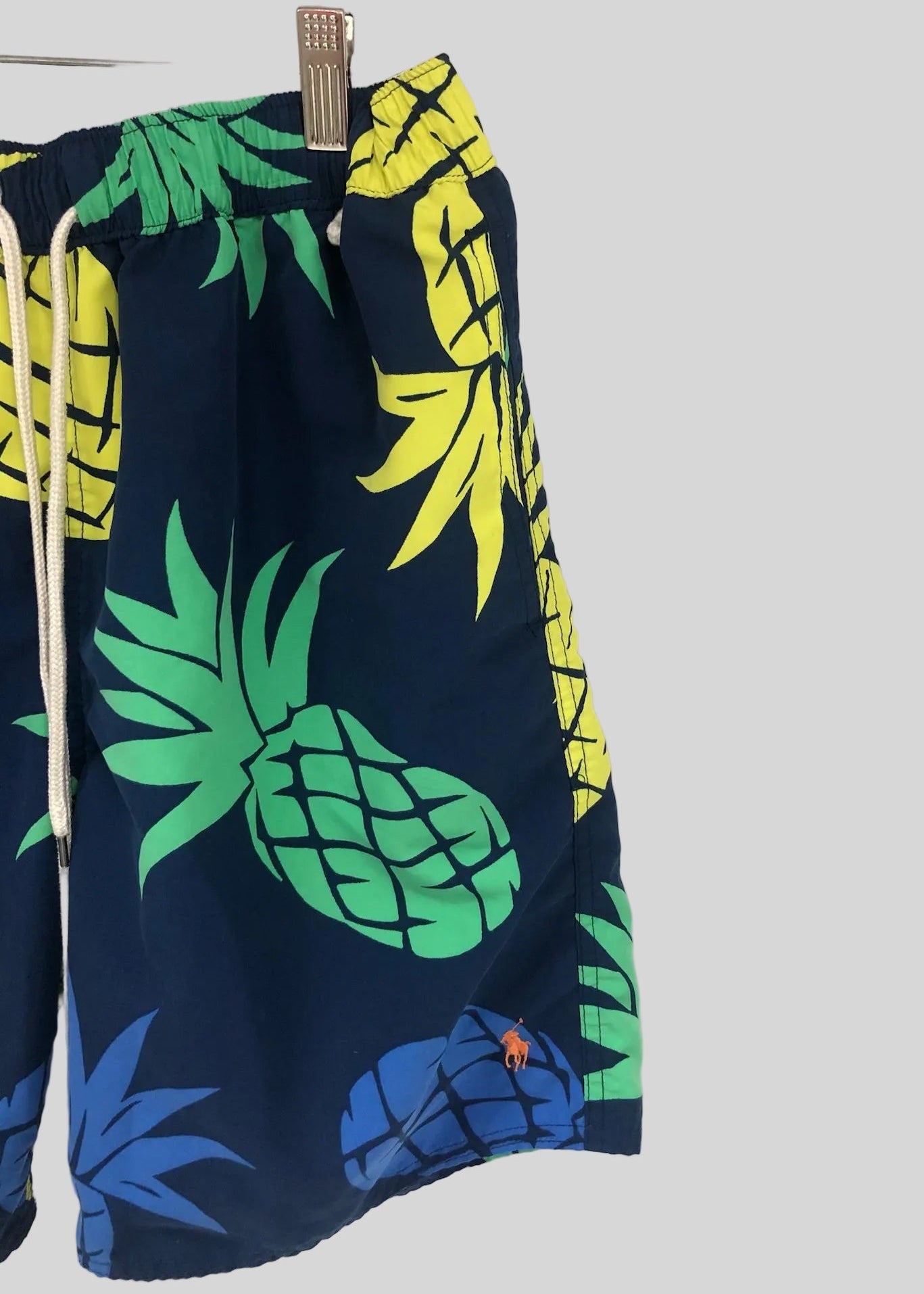 Short de baño Polo Ralph Lauren 🏇🏼 color azul navy con diseño de piñas talla M