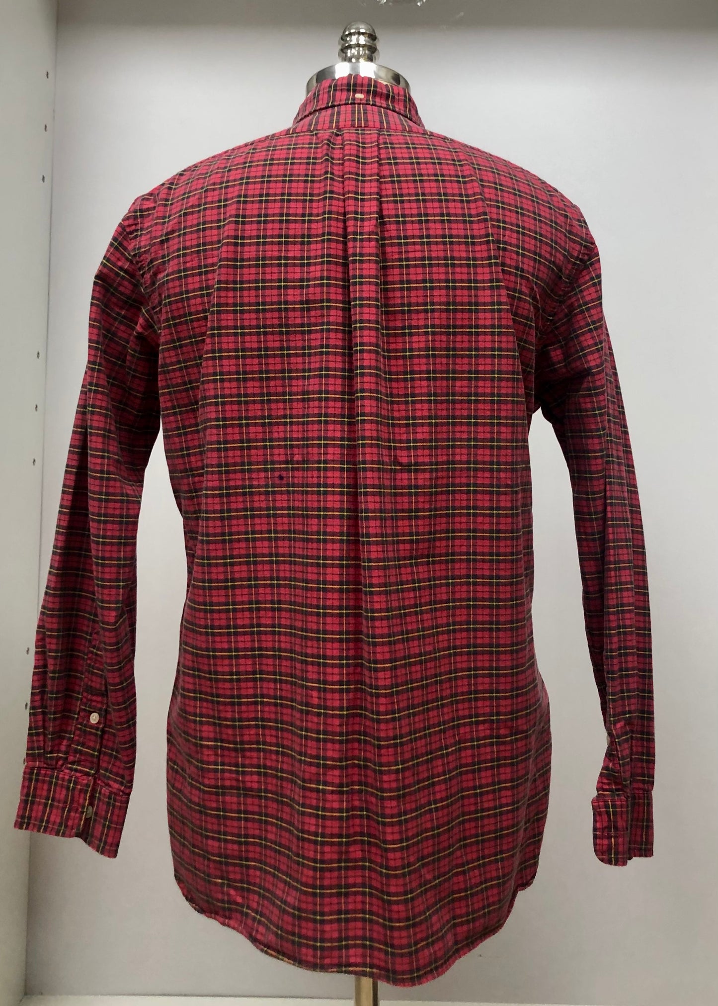 Camisa de botones Polo Ralph Lauren 🏇🏼 Oxford de cuadros gingham rojo, amarillo y negro Talla M Entalle Regular