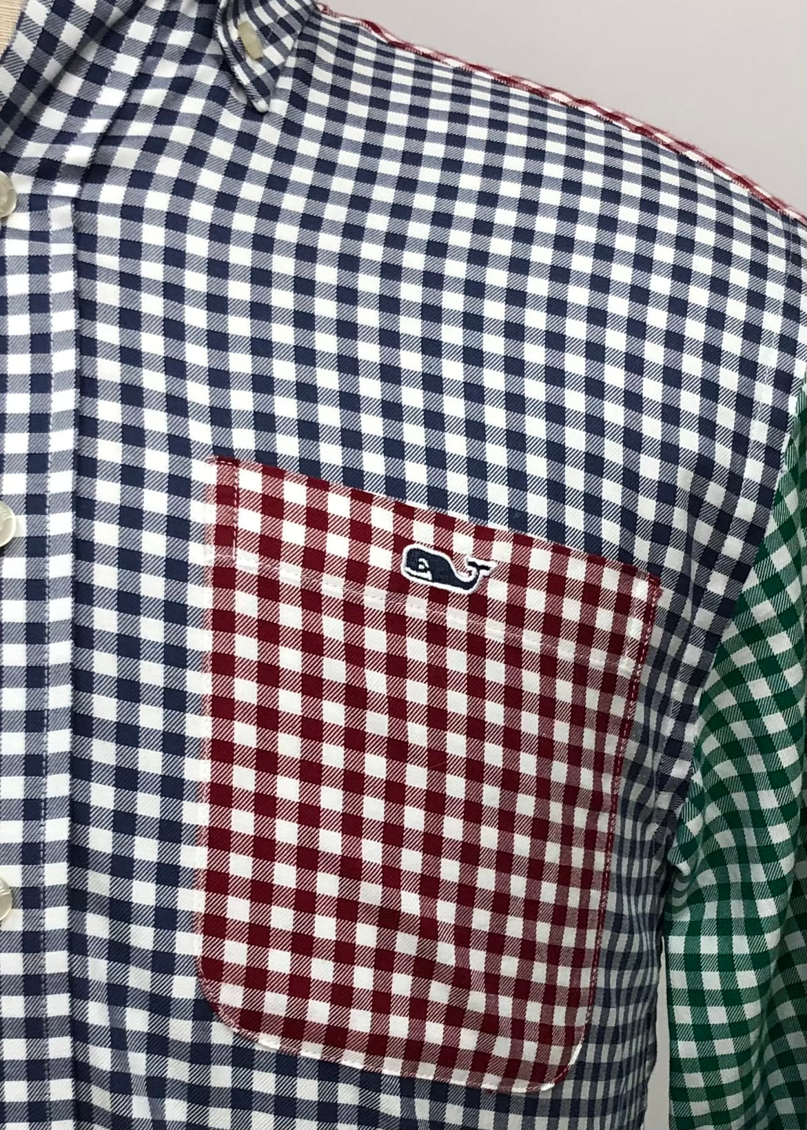 Camisa Vineyard Vines 🐳 de cuadros gingham multicolor Talla XS Entalle Slim Fit