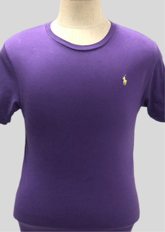 Camiseta cuello redondo de niño Ralph Lauren 🏇🏼 Color morado Talla L (14-16) Entalle Regular (ver descripción)