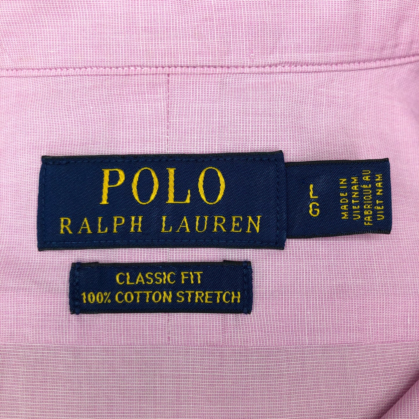 Camisa de botones Polo Ralph Lauren 🏇🏼 en color rosado claro Talla L Clásico