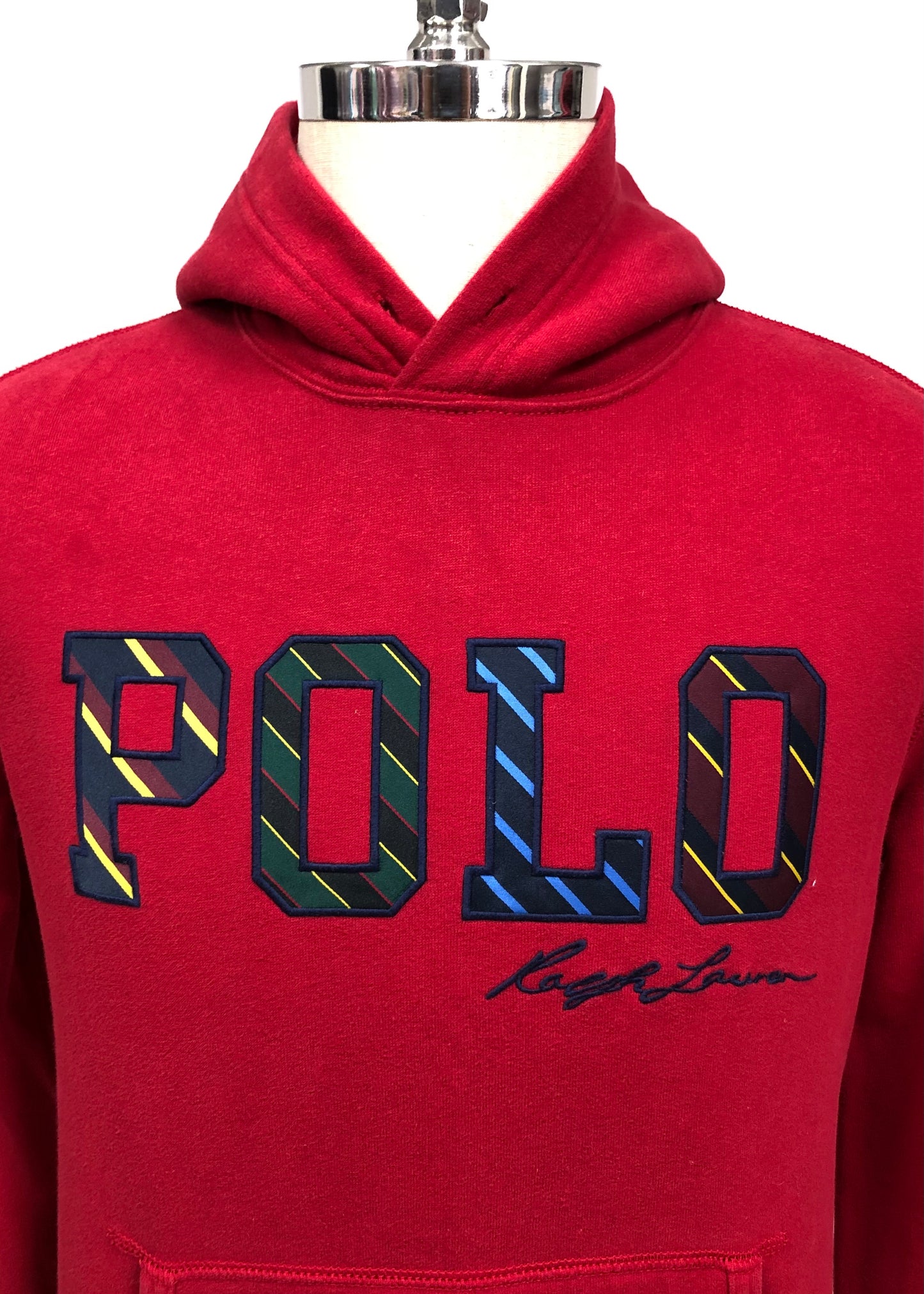 Sudadera Hoodie Polo Ralph Lauren 🏇🏼 color rojo y logo en letras multicolor Talla S