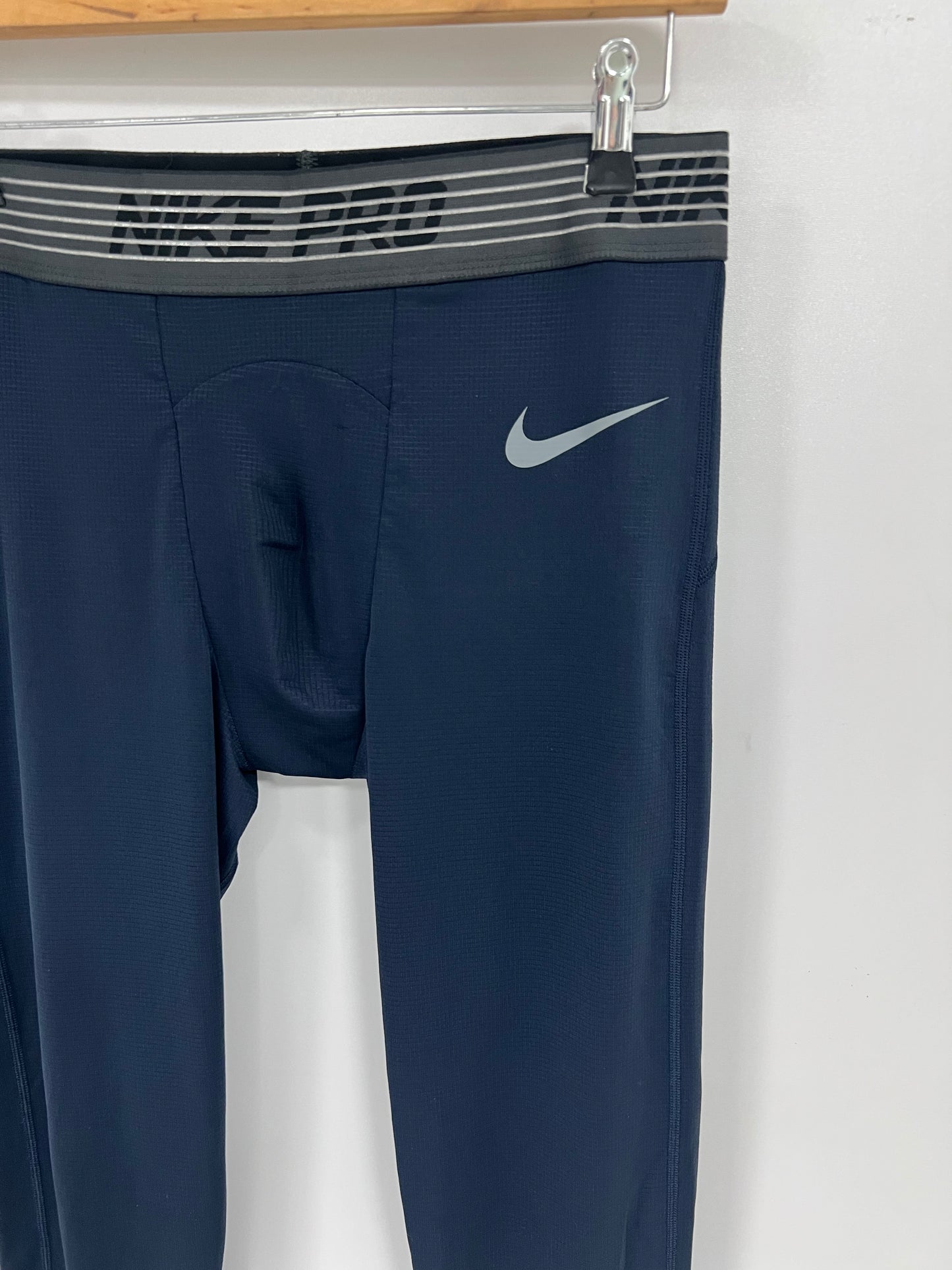Malla de entrenamiento licra Nike ✔️ Pro Dri-FIT de hombre en Color azul navy cintura gris Talla XL y XXL