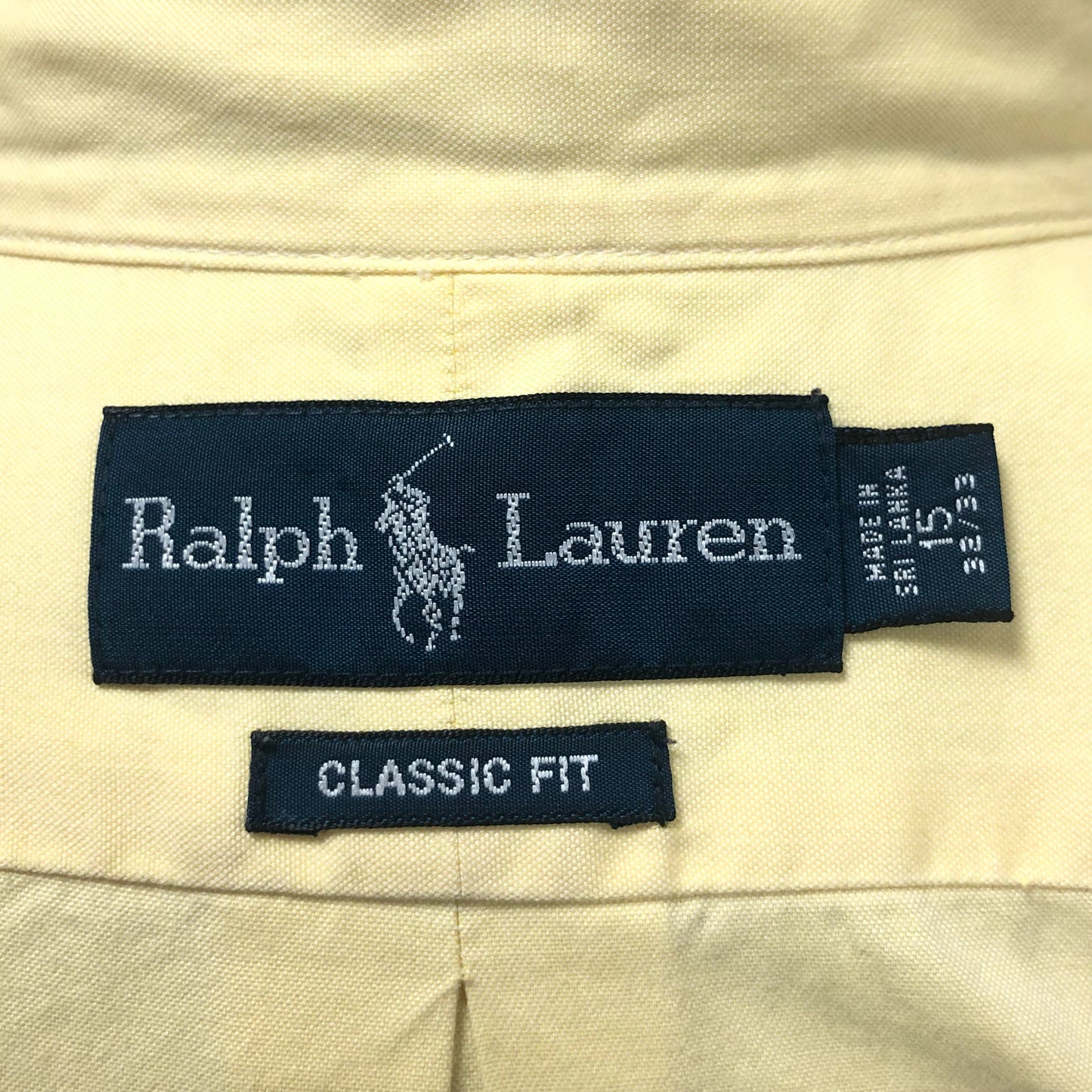 Camisa de botones Polo Ralph Lauren 🏇🏼 en color amarillo claro Talla M Entalle Clásico