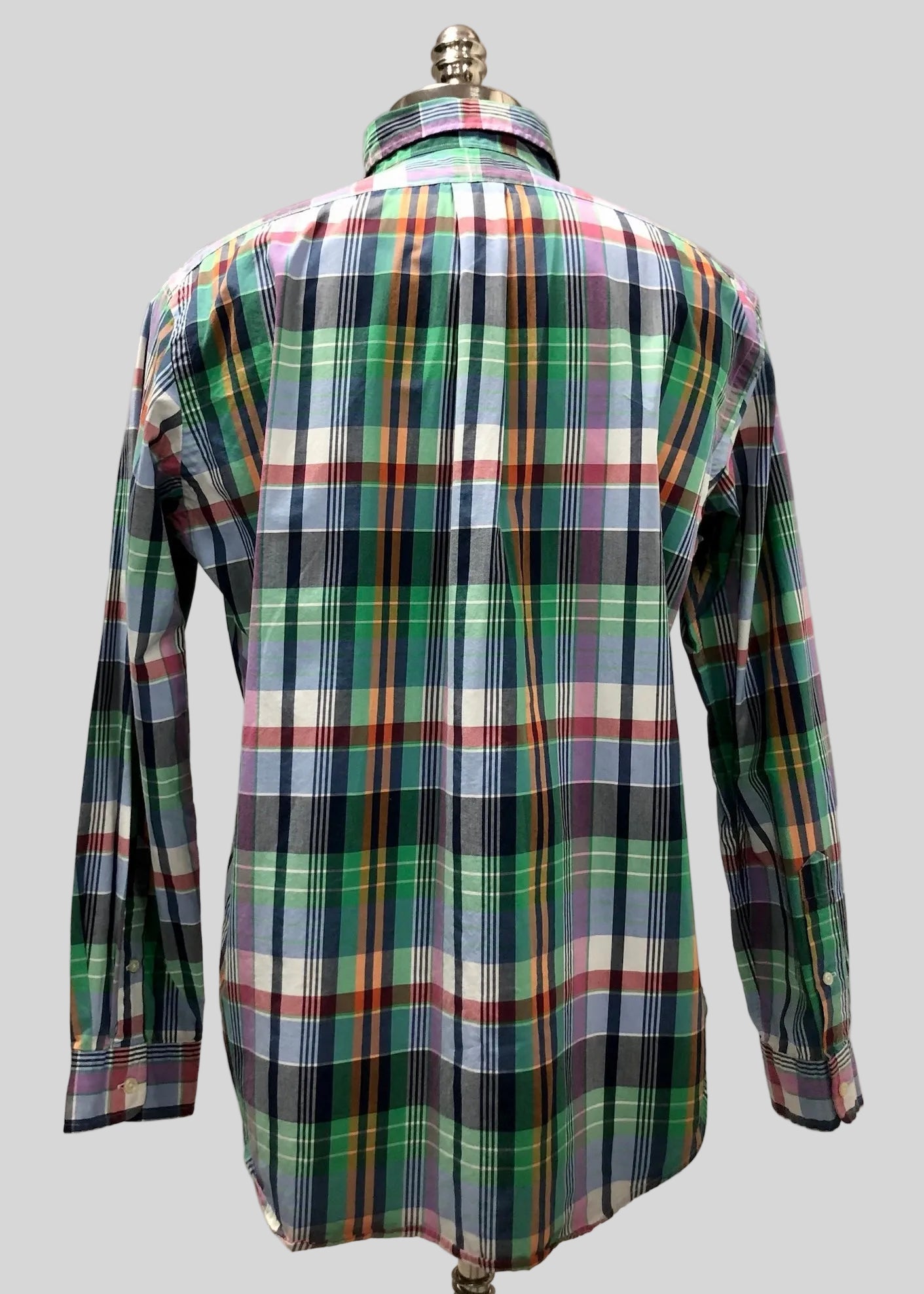 Camisa Polo Ralph Lauren 🏇🏼 de cuadros tartán en color azul, verde, rojo y blanco Talla S Entalle Clásico