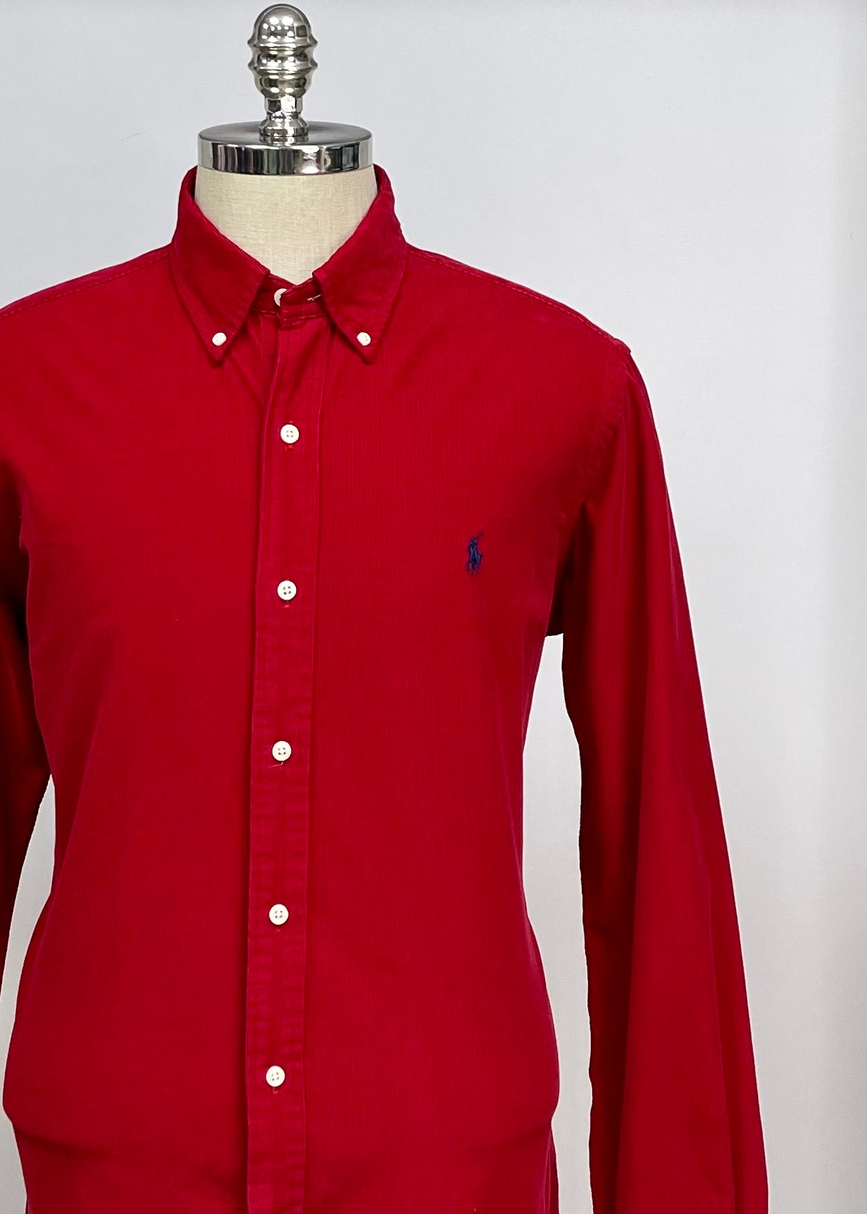 Camisa de botones Polo Ralph Lauren 🏇🏼 De Cordoroy en color rojo Talla L Entalle Clásico