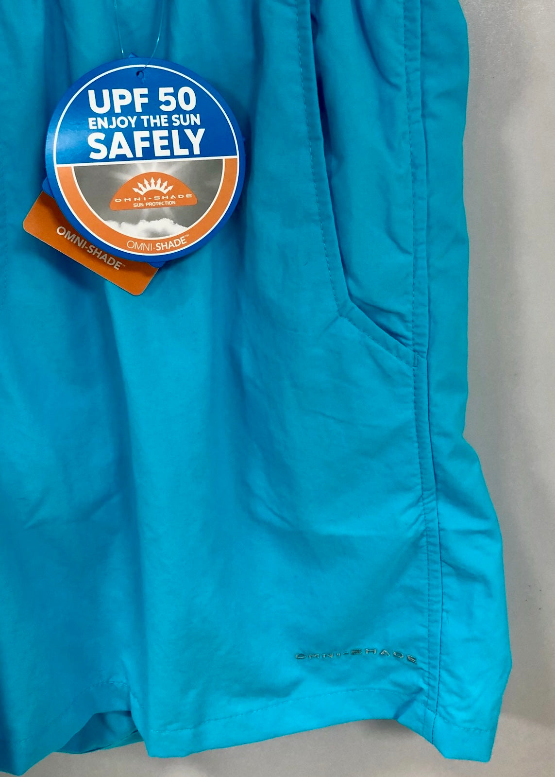 Short de baño Columbia, color turquesa, talla L y XXL