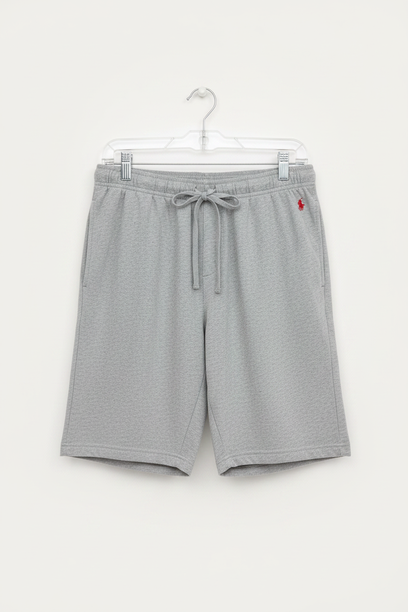 Short Lounge Polo Ralph Lauren 🏇🏼 color Gris y logo en rojo Talla M