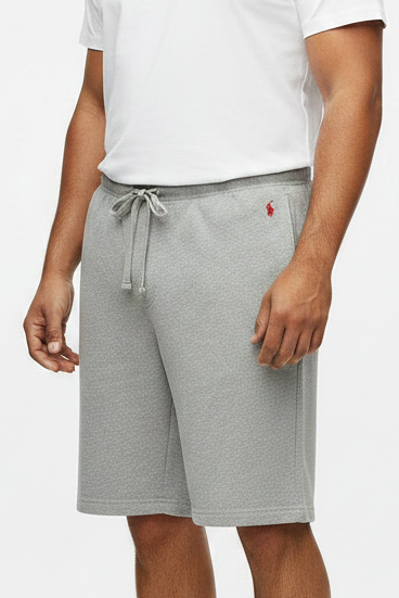 Short Lounge Polo Ralph Lauren 🏇🏼 color Gris y logo en rojo Talla M