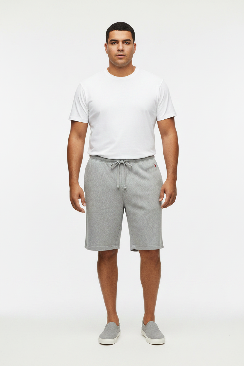 Short Lounge Polo Ralph Lauren 🏇🏼 color Gris y logo en rojo Talla M
