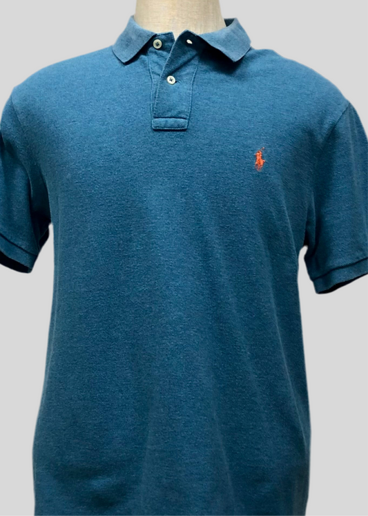 Camiseta Polo Ralph Lauren 🏇🏼 color verde esmeralda con degradado en blanco Talla XL Entalle Slim Fit (ver descripción)