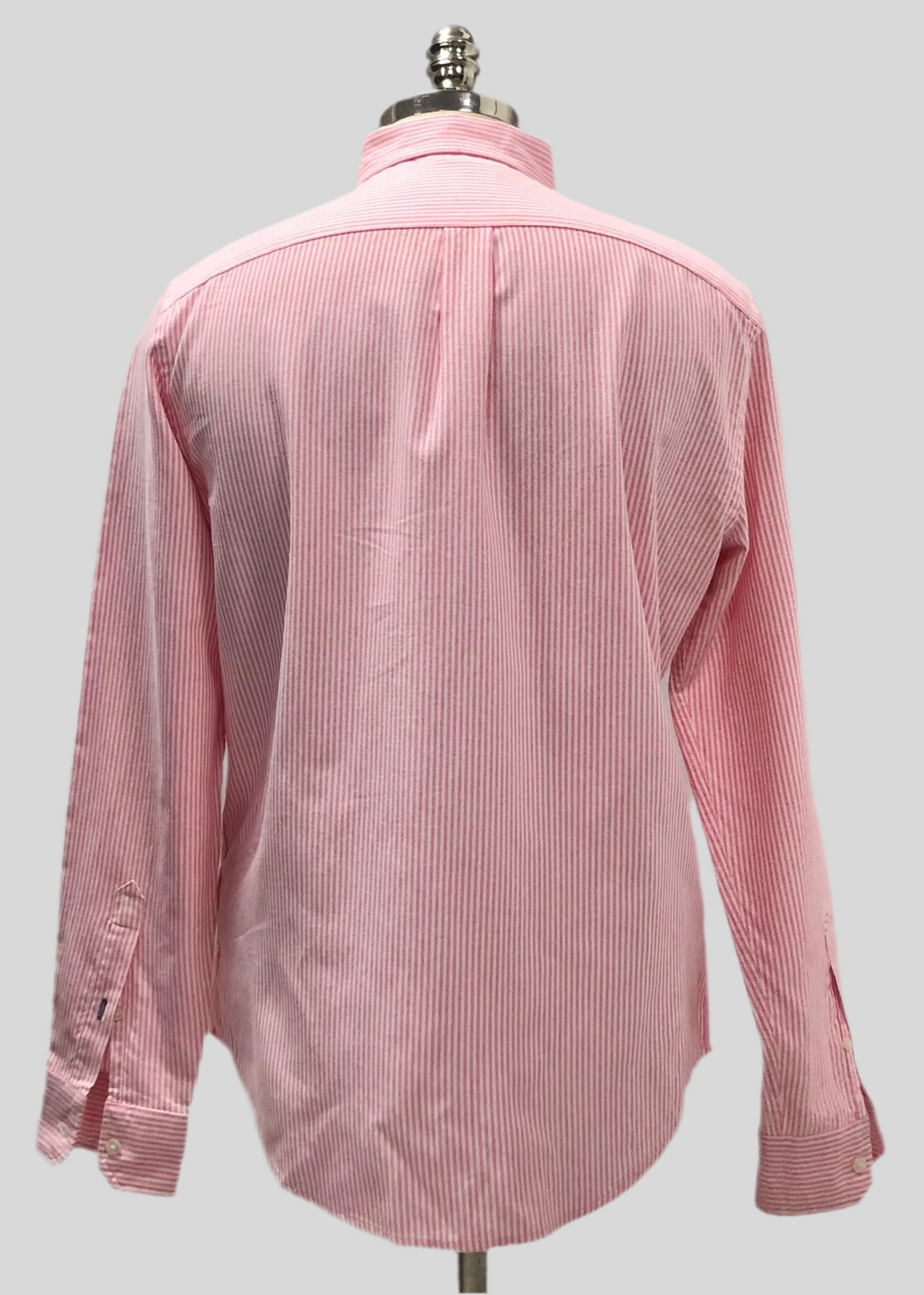 Camisa de botones American Eagle 🦅 Oxford de rayas en color rosado y blanco Talla M Entalle Clásico