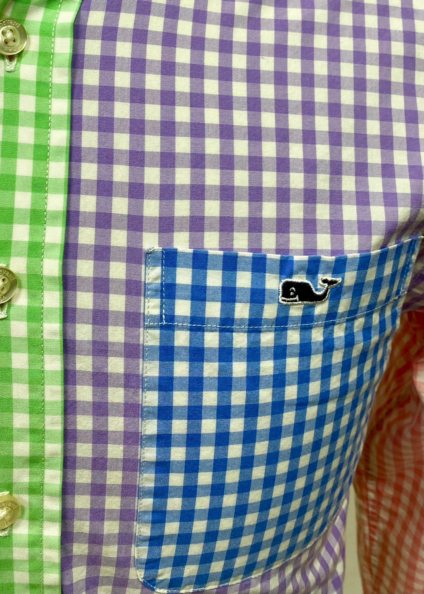 Camisa Vineyard Vines 🐳 de cuadros gingham multicolor Talla XS Entalle Regular