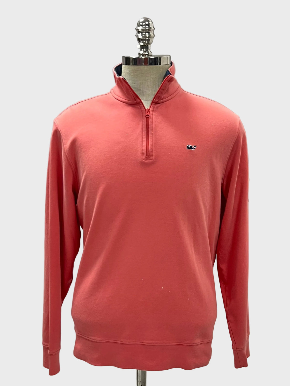 Sueter Jersey Vineyard Vines 🐳 Pima color rosado magenta con logo en blanco Tela algodón Talla M (ver descripción)