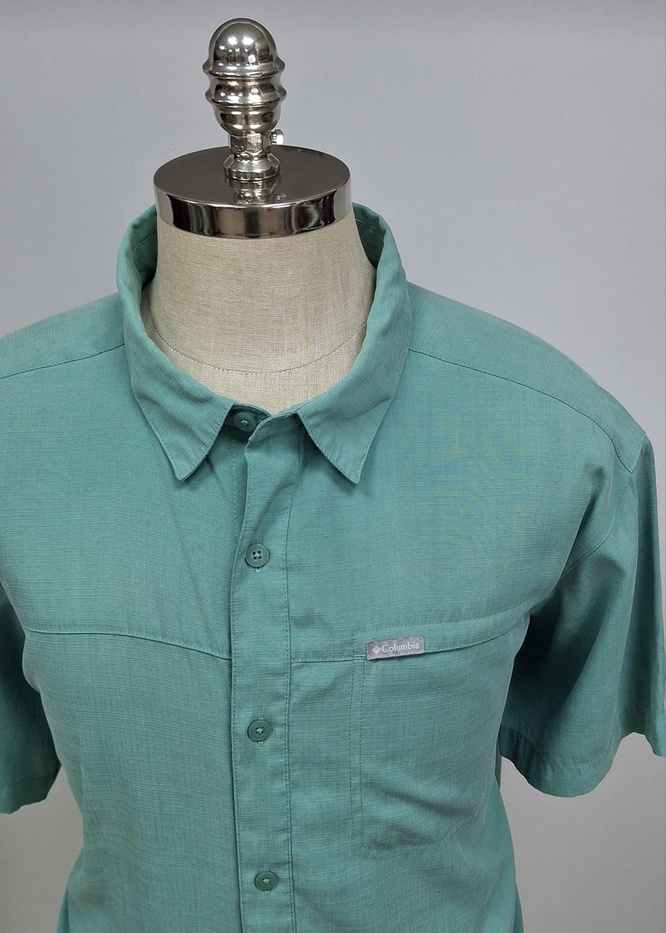 Camisa Columbia 🔹color verde aqua Manga corta Talla XL