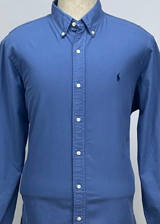 Camisa de botones Polo Ralph Lauren 🏇🏼 Oxford en color azul grisaceo Talla XL Entalle Clásico