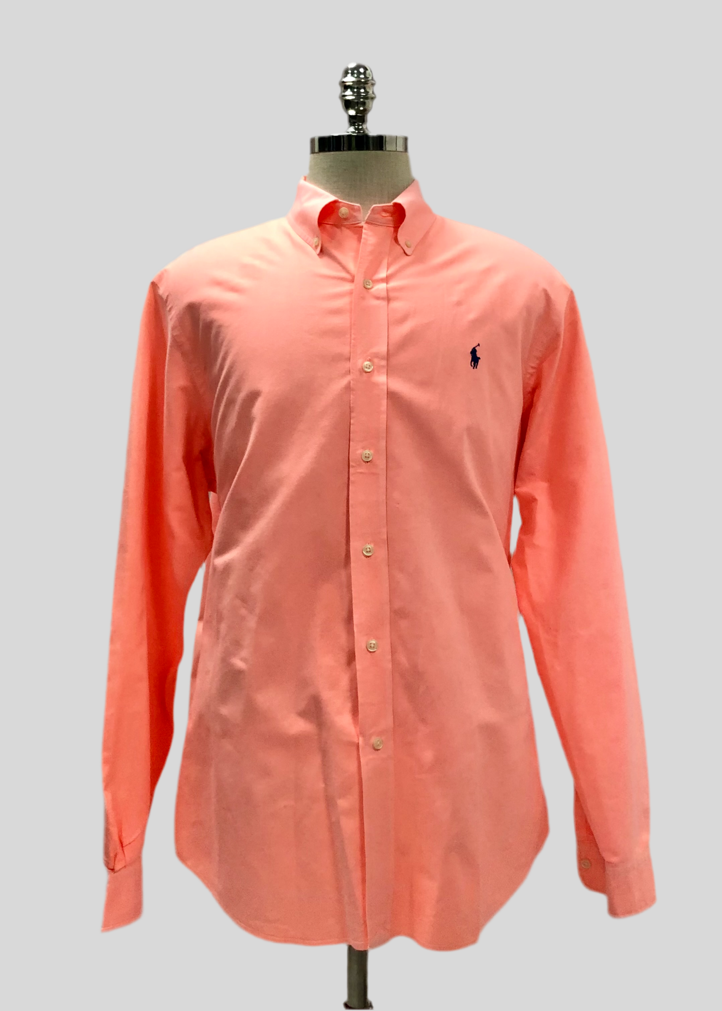 Camisa de botones Polo Ralph Lauren 🏇🏼 Oxford en color naranja neón Talla XL Entalle Regular