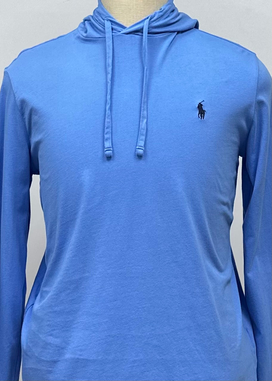 Sueter Jersey con capucha Polo Ralph Lauren 🏇🏼 color celeste Talla M