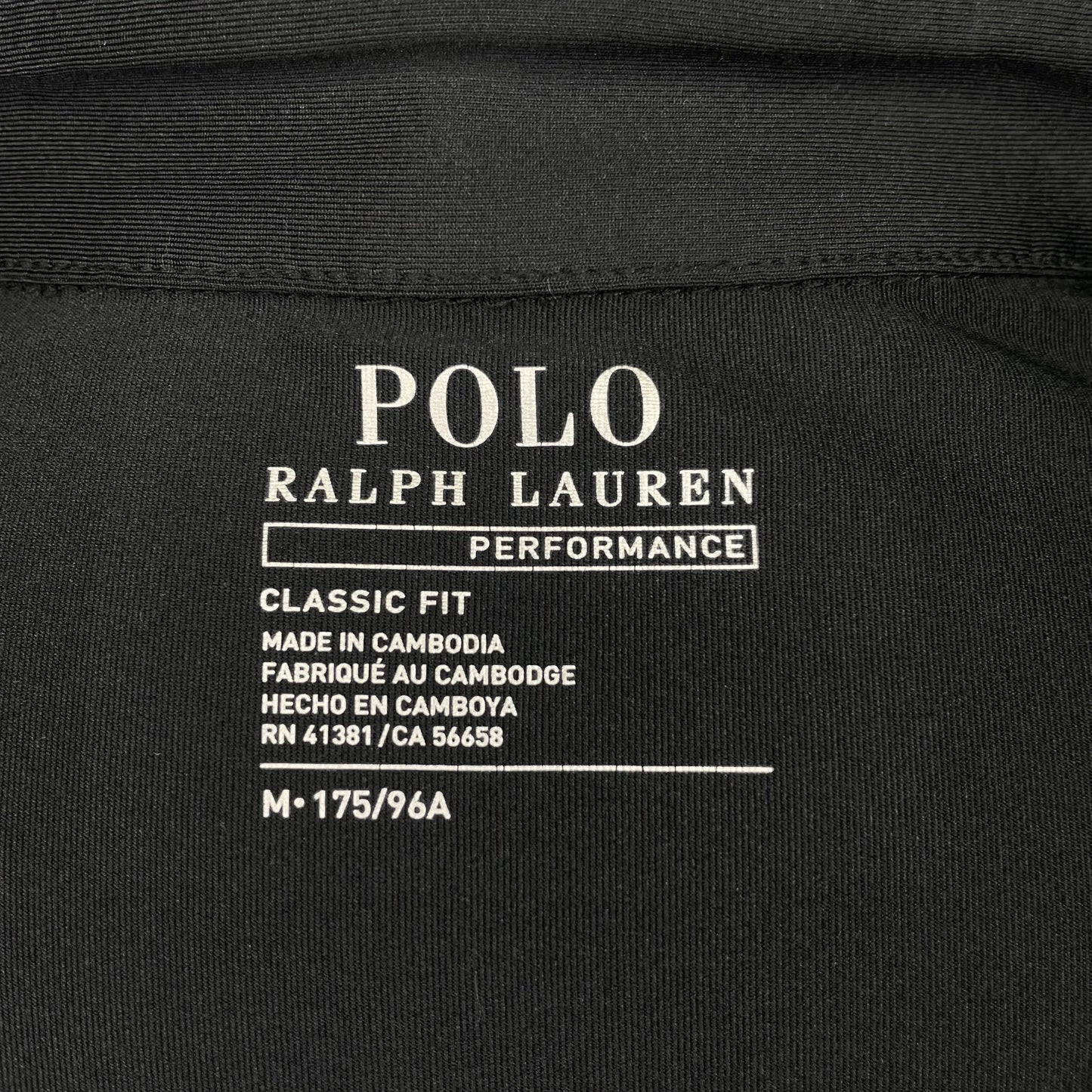 Camiseta Polo Ralph Lauren 🏇🏼 Tela performance color negro Talla M Entalle Clásico