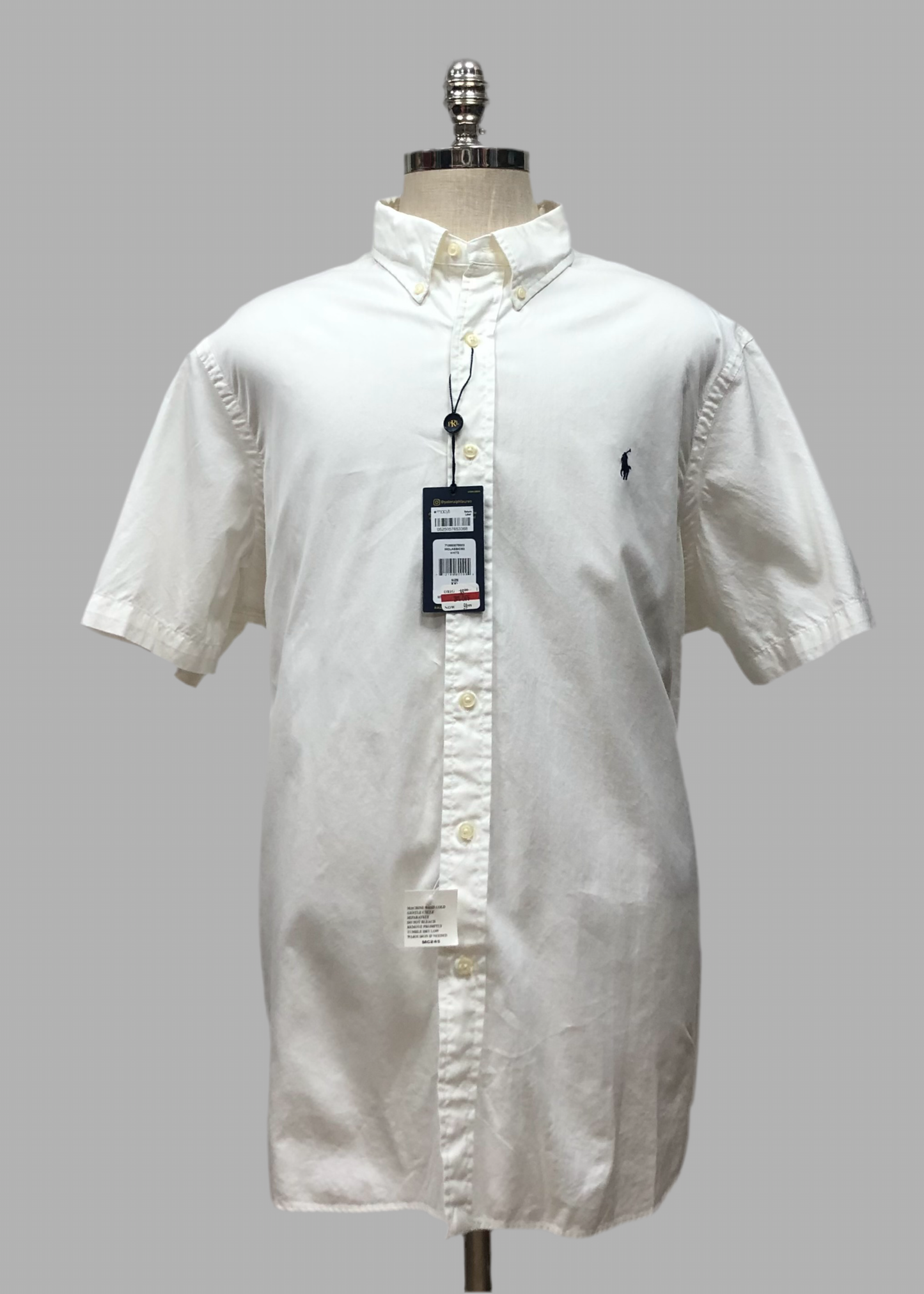Camisa de botones Polo Ralph Lauren 🏇🏼  en color blanco Talla XXL Entalle Regular