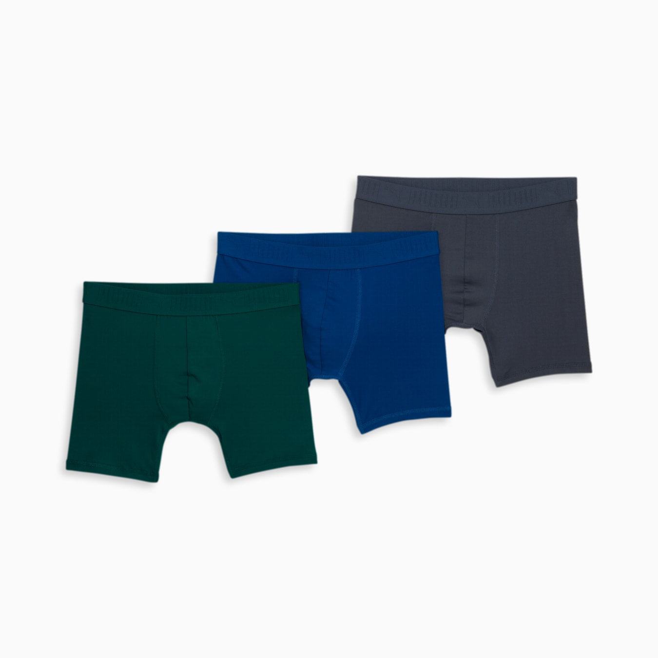 Combo de 3 Boxers Briefs Puma 🐆 Tela de algodon ultra soft color Gris, azul y verde Talla L y XL