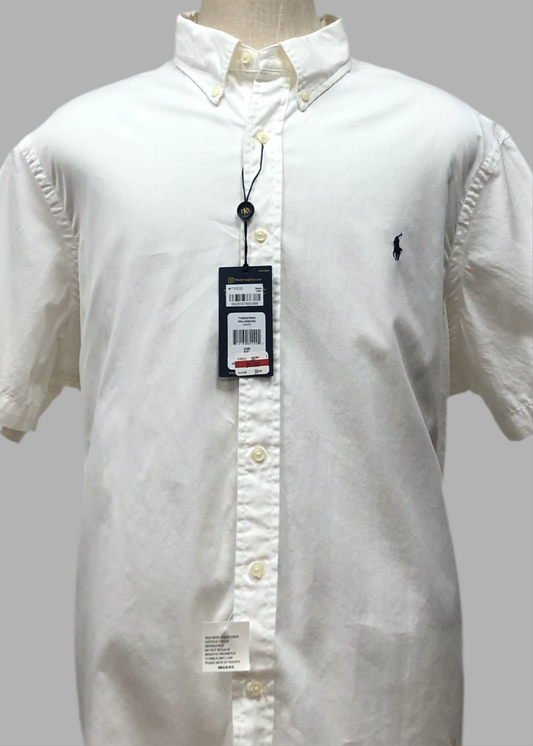Camisa de botones Polo Ralph Lauren 🏇🏼  en color blanco Talla XXL Entalle Regular