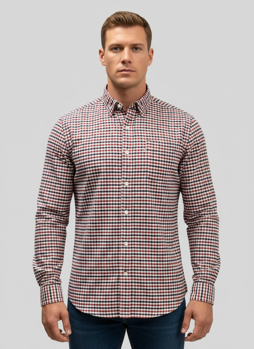 Camisa de botones Levis 👖 De cuadro en en color rojo, azul y blanco Talla M Entalle Regular
