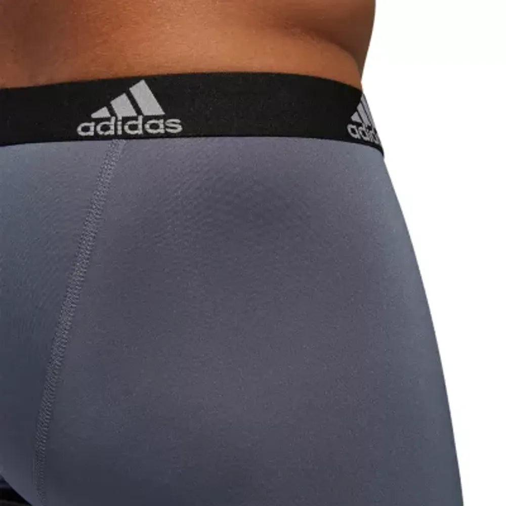 Combo de 3 Boxers Briefs Adidas Tela Performance color Negro y gris Talla XL