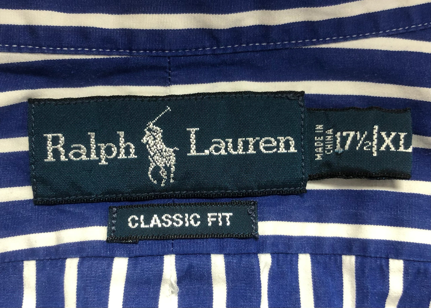 Camisa de botones Polo Ralph Lauren 🏇🏼 color azul de rayas en color Blanco Talla XL Entalle Clásico