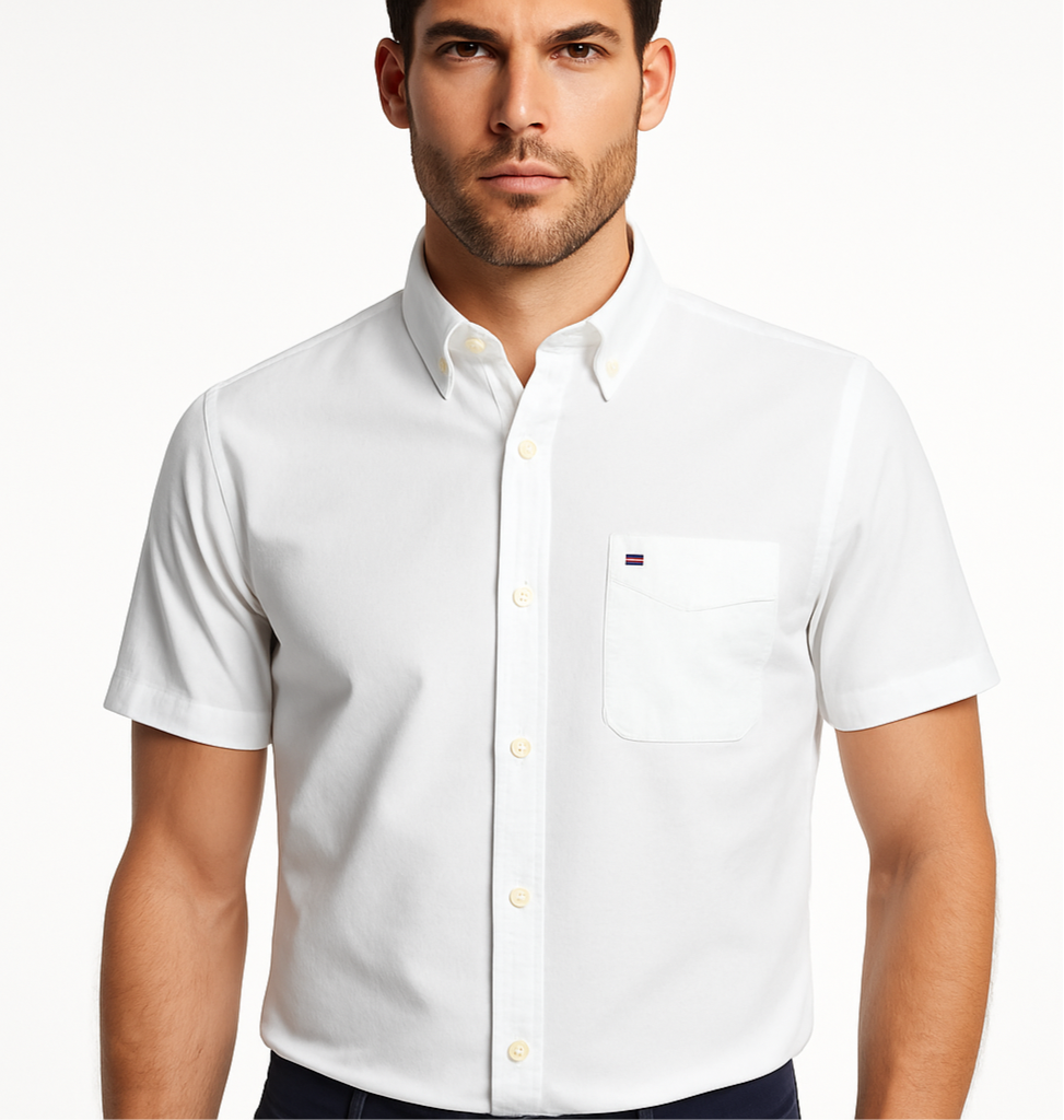 Camisa de botones Tommy Hilfiger 🇺🇸 en color blanco Talla L Entalle Custom Fit