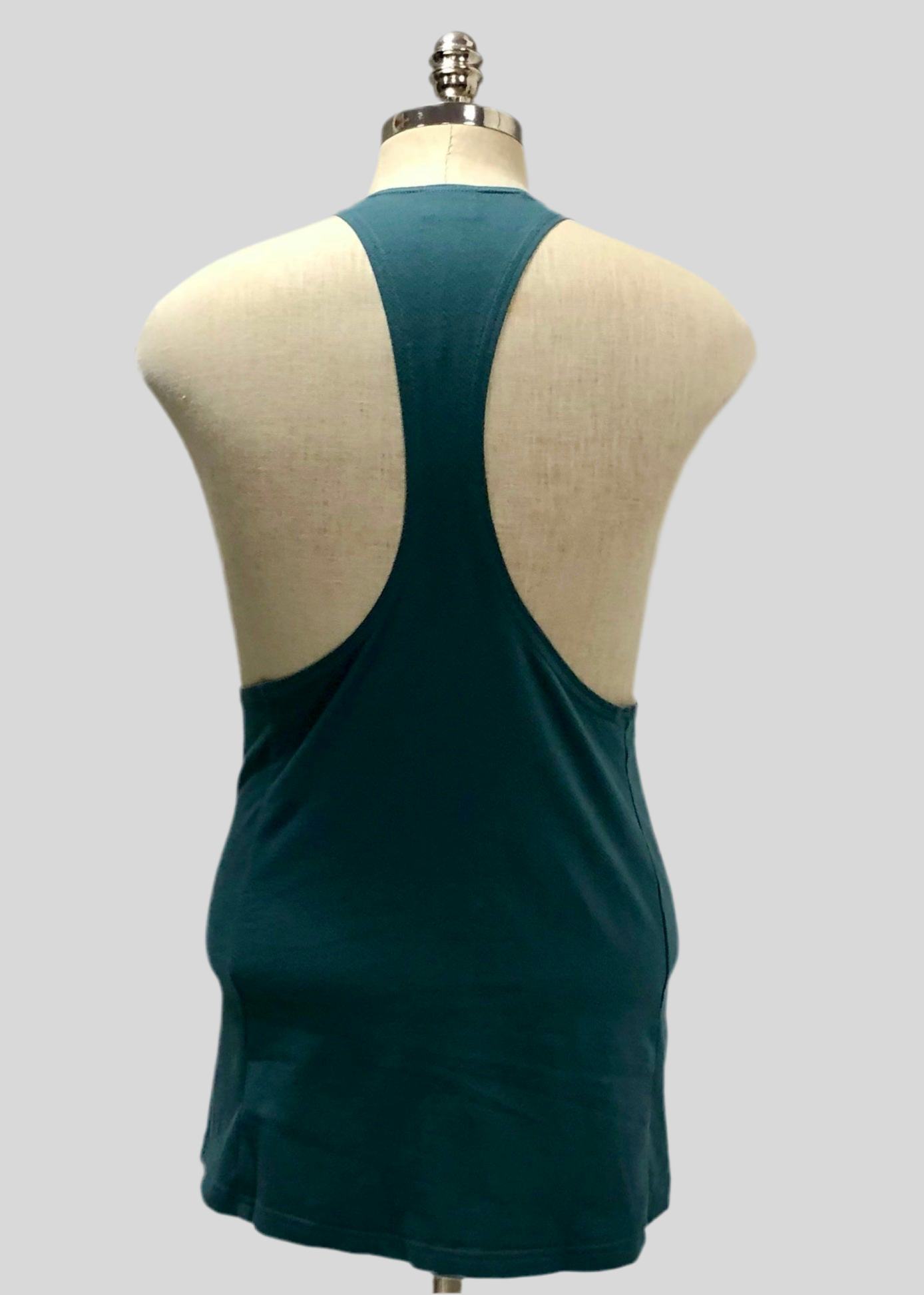 Camiseta de entrenamiento sin mangas Gymshark 🏋🏽 color verde oscuro y logo en blanco Talla S