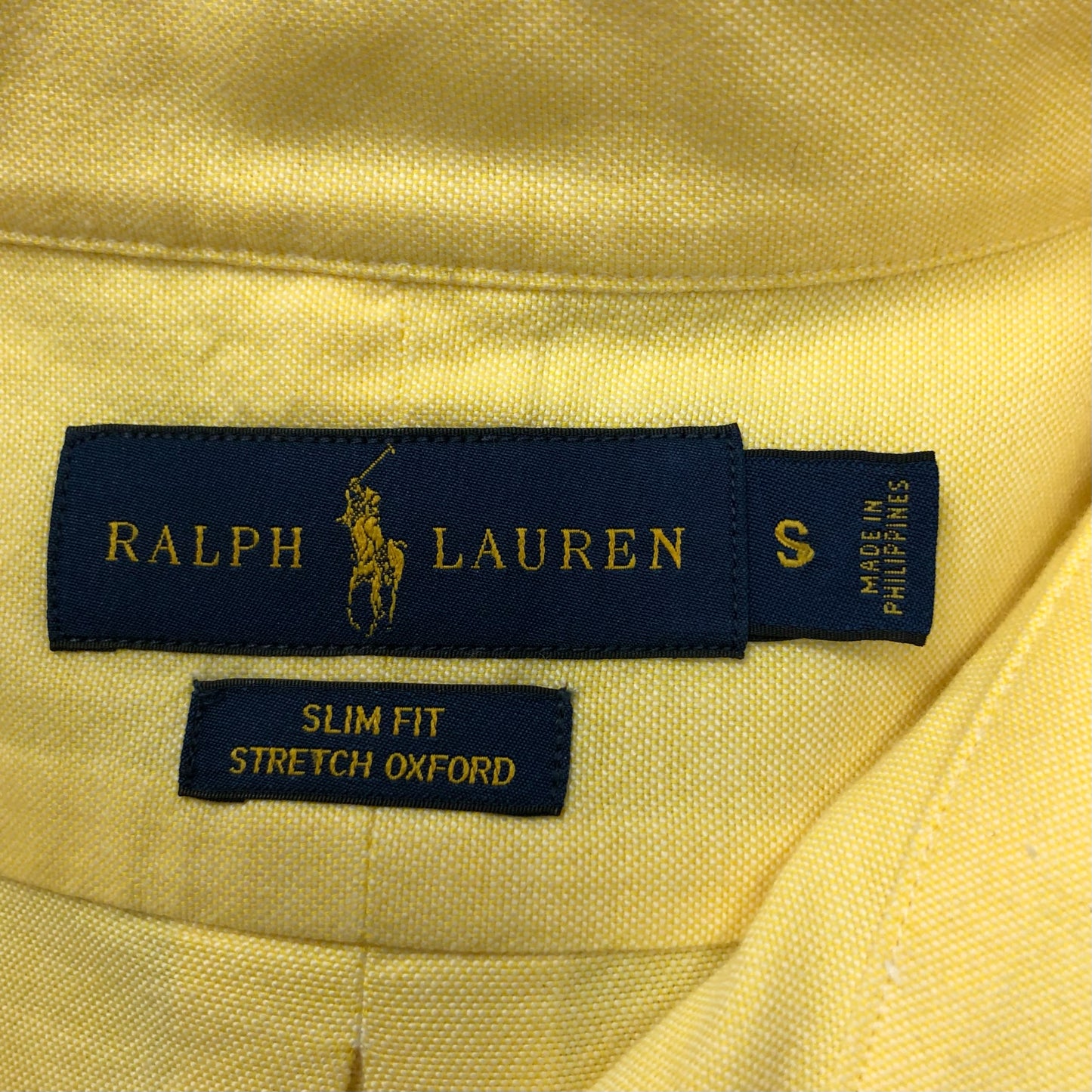 Camisa de botones Polo Ralph Lauren 🏇🏼 Oxford en color amarillo claro Talla S Entalle Slim Fit