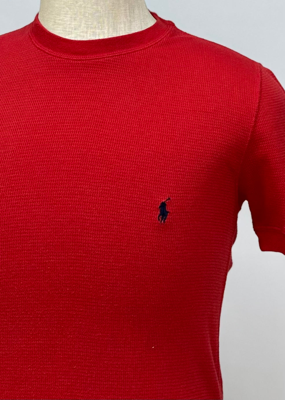 Camiseta cuello redondo Polo Ralph Lauren 🏇🏼 Waffle color rojo manga corta Talla S