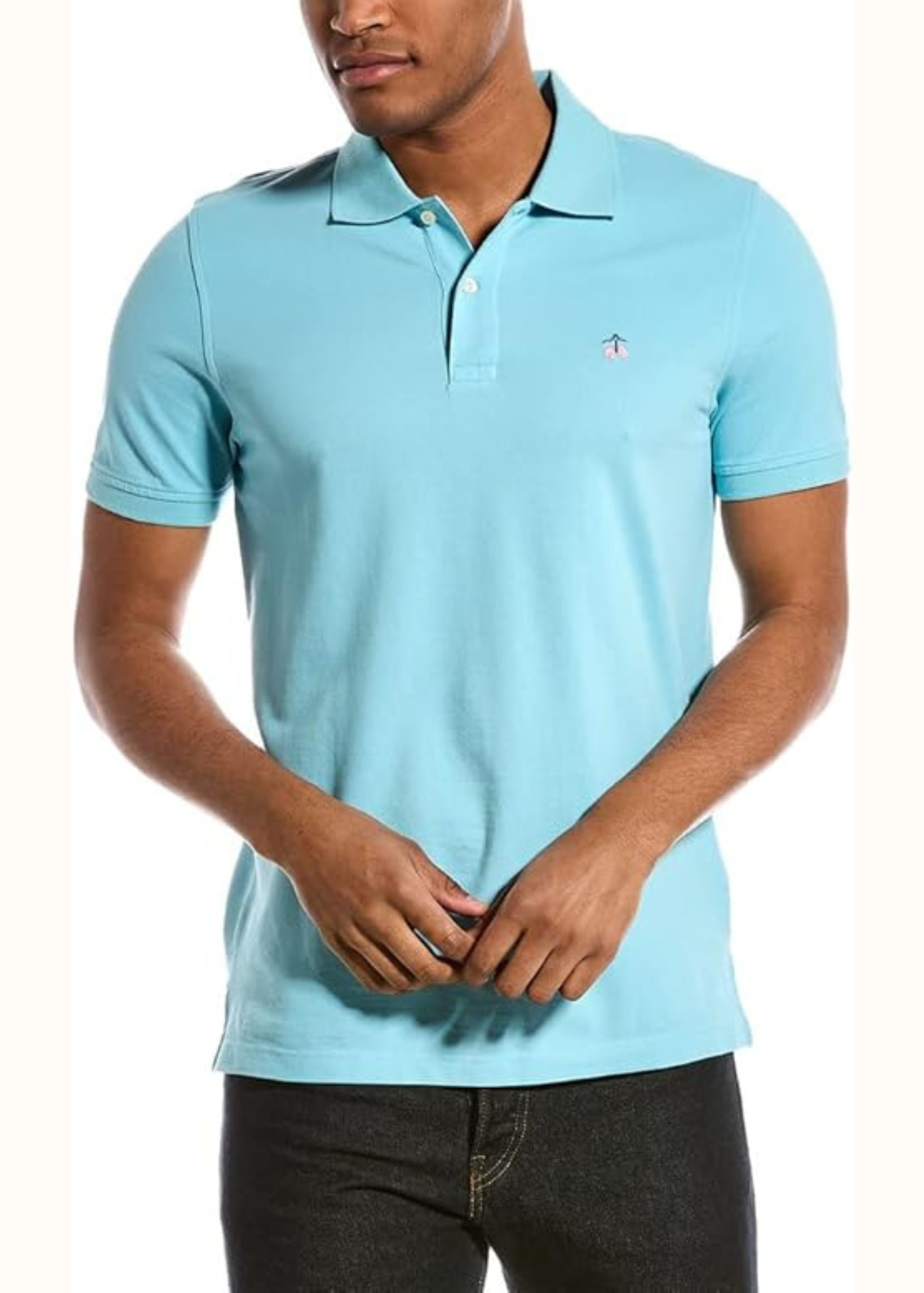 Camiseta Polo Brooks Brothers 🐑 color turquesa claro Talla M Entalle Slim Fit