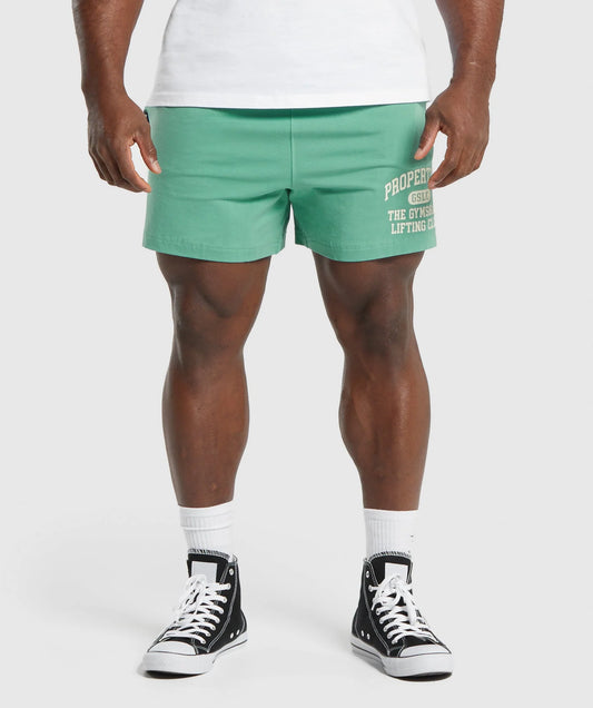 Short Lounge Gymshark 🏋🏼‍♂️ color verde claro y logo en blanco Talla S y M