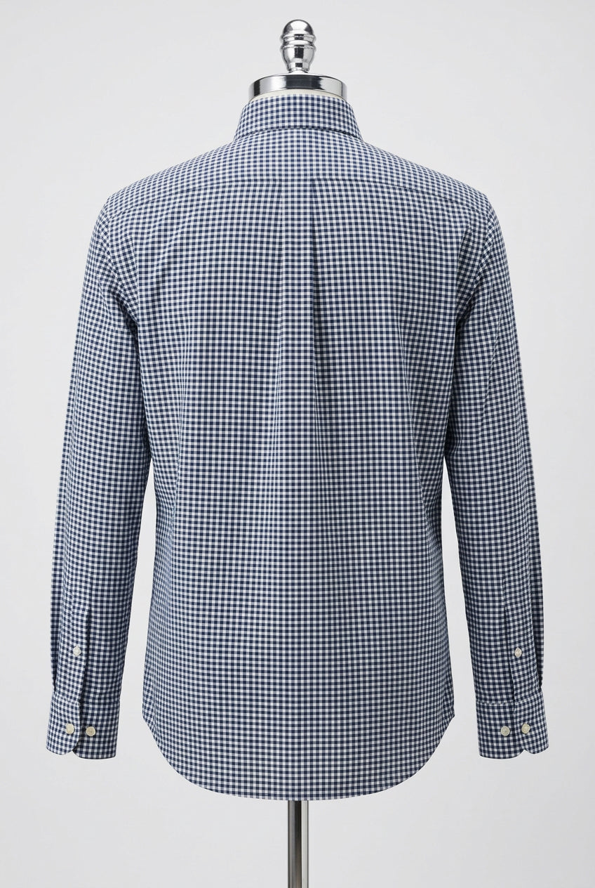 Camisa de botones Polo Ralph Lauren 🏇🏼 Oxford de cuadros gingham azul y blanco Talla L Entalle Clásico