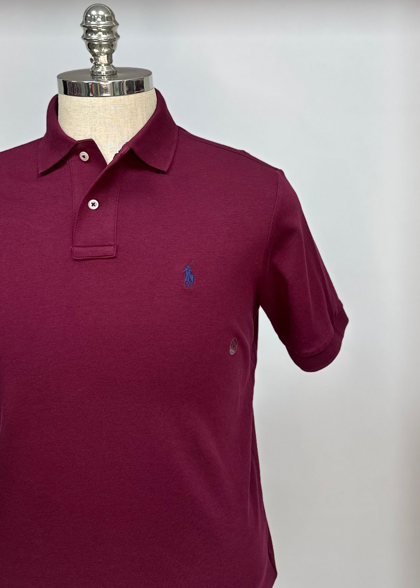 Camiseta Polo Ralph Lauren 🏇🏼 Pima color rojo oscuro Talla M, L, XL y XXL Entalle Regular