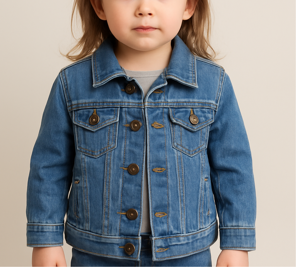 Chaqueta de Jeans de niña Carter’s🪁 color azul oscuro talla 4