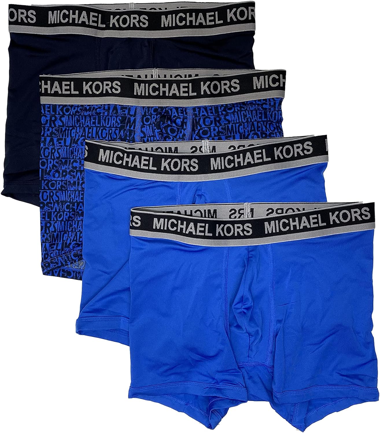 Combo de 4 Boxers Briefs Michael Kors color Azul y negro Talla S