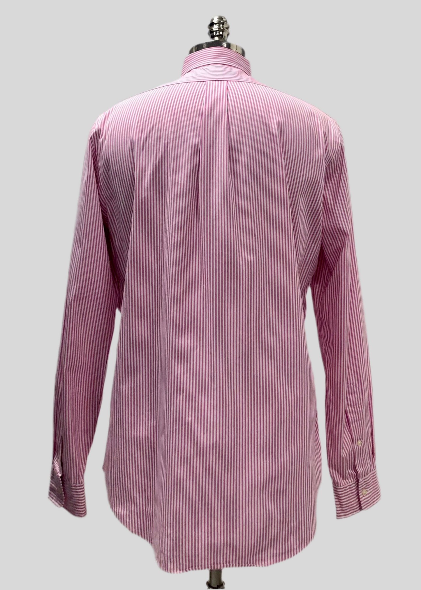 Camisa de botones Polo Ralph Lauren 🏇🏼 Con patron de rayas en color rosado y blanco Talla M Entalle Regular