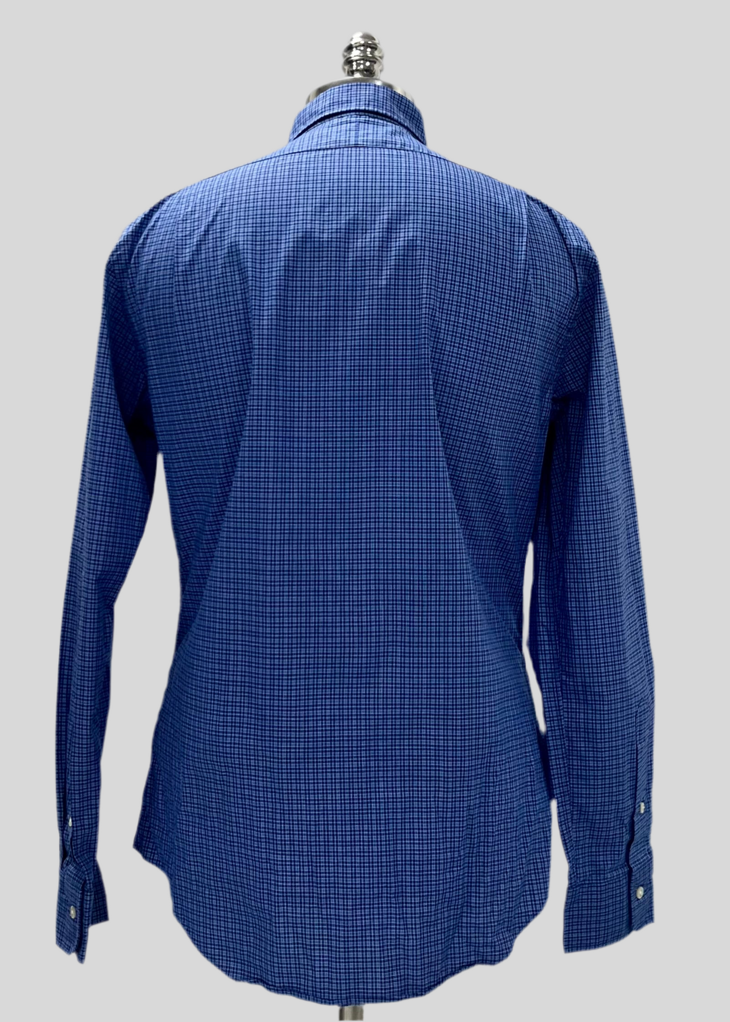 Camisa Polo Ralph Lauren 🏇🏼 con patron de cuadros en celeste y azul Talla M Entalle Slim Fit