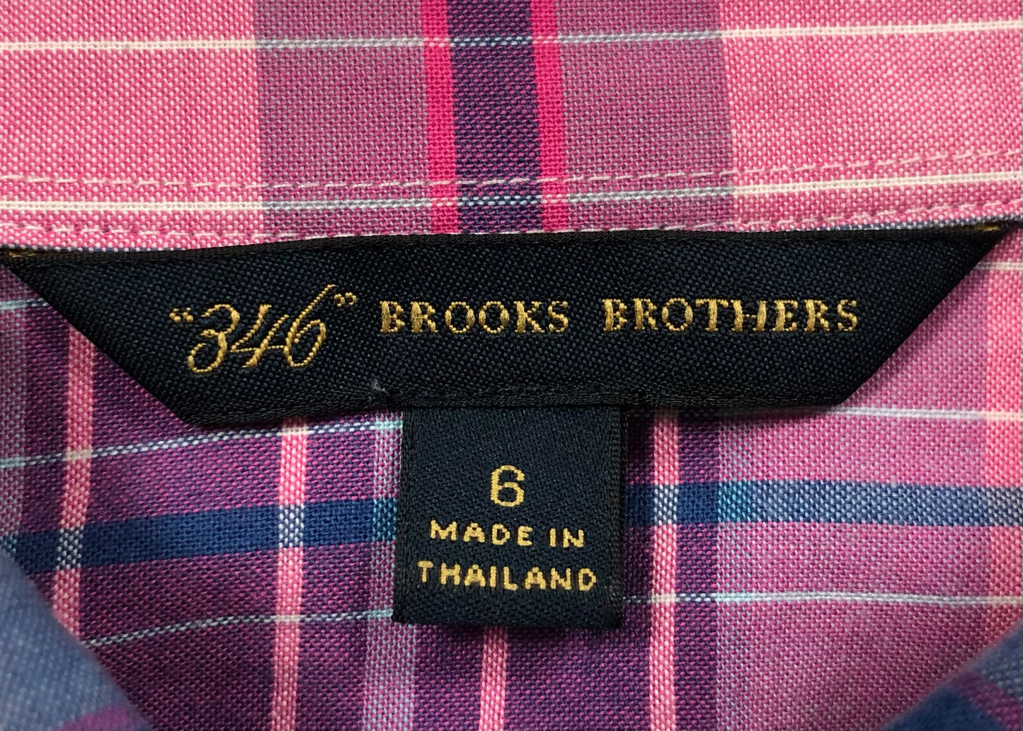 Camisa de mujer Brooks Brothers 🐑 de cuadros en color rosado, azul y blanco Talla M Entalle Regular