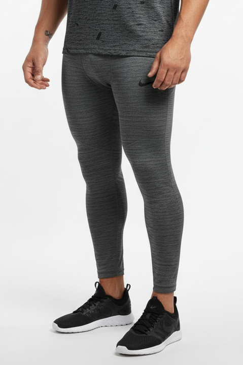 Mallas de entrenamiento Nike ✔️ Pro Dri-FIT para hombre en Color gris oscuro y logo en negro Talla XXL