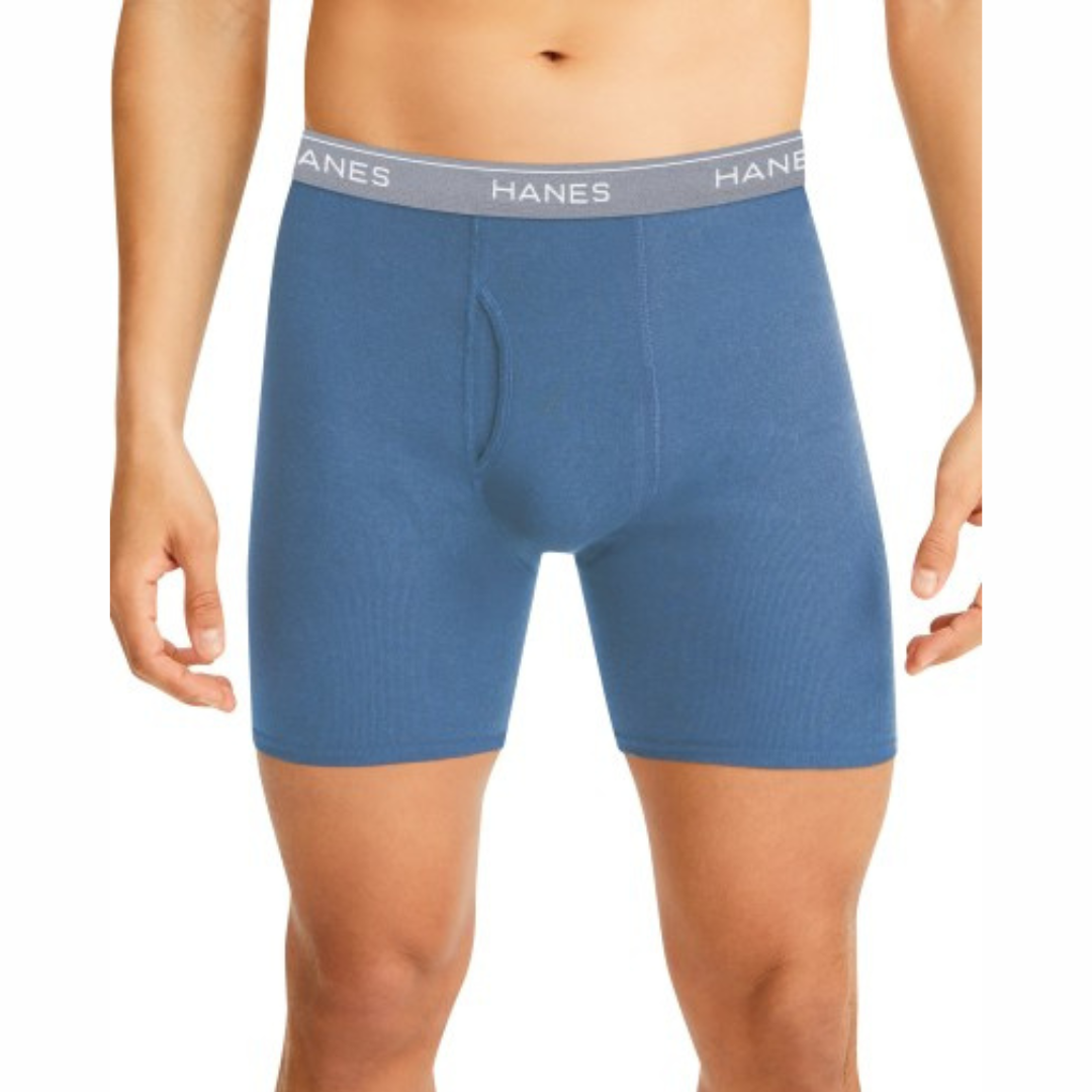 Calzoncillos tipo Boxer Hanes Comfort Flex en varios colores rojo, gris, azul y celeste - Tela ligera en Talla S